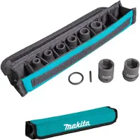 Makita - Impact socket set - 8 delar - 1/2 - fyrkantig - 8 mm, 10 mm, 12 mm, 13 mm, 14 mm, 17 mm, 19 mm, 21 mm