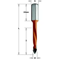 Cmt Borr för trä ; S=8 mm; D=8 mm