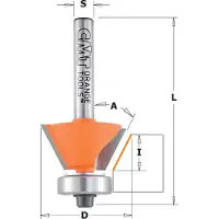 Cmt Fasfräs ; S=1/4''; D=19,05 mm; med kullager