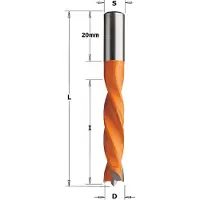 Cmt Borr för trä ; S=8x20 mm; D=5x40 mm