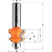 Cmt Notfräs ; S=1/2''; D=23,8 mm; R=4 mm; med kullager