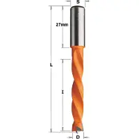 Cmt Borr för trä ; S=10x27 mm; D=6x50 mm