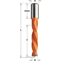 Cmt Borr för trä ; S=10x20 mm; D=15x43 mm