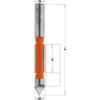 Cmt Notfräs med bottenskär ; S=1/2''; D=12,7 mm