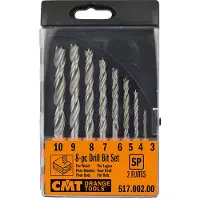 Cmt Träborrsats ; 3/4/5/6/7/8/9/10 mm; 8 st.