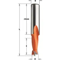Cmt Borr för trä ; S=10x34 mm; D=10x18 mm