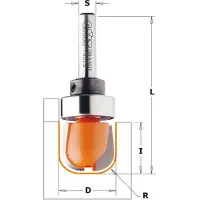 Cmt Hålkärlsfräs ; S=1/4''; D=19 mm; med kullager