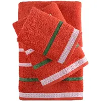 Jamon Handduksset - BENETTON - Röd - 100% bomull - 4 delar - 450 g/m² röd