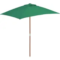 vidaXL Utomhusparasol med Trästock, Pergola för Uteplats, Solskydd, Strandparasol för Trädgård Terrass Balkong, 44534