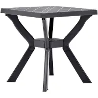 vidaXL Cafébord antracit 70x70x72 cm plast