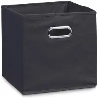 Zeller förvaringskorg/organizer svart 28 x 28 x 28 cm