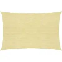 vidaXL Solsegel 160 g/m² beige 3,5x4,5 m HDPE