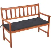 vidaXL Trädgårdsbänk med dyna 120 cm massivt akaciaträ