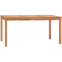 vidaXL Trädgårdsmatbord - - Teak - Rektangulärt - 160x80x77 cm