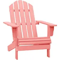 vidaXL Adirondackstol massivt granträ rosa