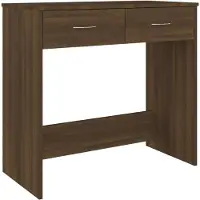 vidaXL Skrivbord brun ek 80x40x75 cm konstruerat trä