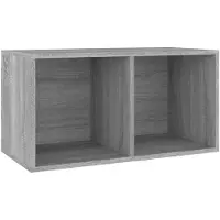 vidaXL Skåp för Vinylskivor, Grå Sonoma Ek, 71X34X36 Cm