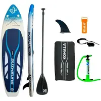 Kohala Uppblåsbara Paddle Surfbräda med tillbehör Kohala Sunshine Vit (305 x 81 x 12 cm)