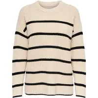 ONLY Pernille O Neck Sweater Beige S Kvinna