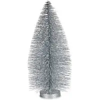 Krist+ Sapin de Noël - Argenté - 13 x 32 x 13 cm - Décoration de fête - Intérieur