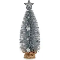 Krist+ Arbre de Noël - 13 x 41 x 13 cm - Étoile argentée - Blanc - Décoration intérieure