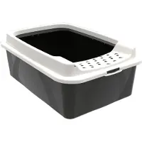 Rotho Bonnie, Katt, Öppen kattlåda, Svart, Grå, Hake, 572 mm, 393 mm