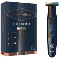 King C. Gillette Style Master 4D Blade, Svart, 1 mm, 3 mm, 1 mm, Rostfritt stål, CE
