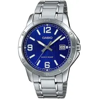 Casio MTP-V004D-2BUDF Analog Kvarn Silver Rostfritt Stål Herrklocka