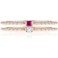 Morellato 1930 Rose Gold Tone Sterling Silver SAHA16016 Damring white