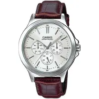 Casio Klocka - - MTP-V300L-7A - Brun Läder - Kvarts - Vattentålig