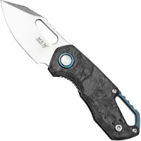 MKM Knives MKM Isonzo FX03M-3CM Clip Point Marble Carbon Fiber pocket knife, Jesper Voxnaes design