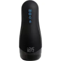 Lovebotz - automatisk masturbator med sug och vibration - vattentät svart