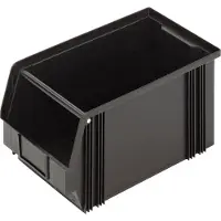 Alutec 1394003197 ESD Genomskinlig lagerlåda CB3MC ledande (L x B x H) 350 x 200 x 200 mm Svart 1 st
