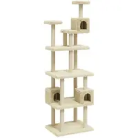 vidaXL Klösträd med klöspelare i sisal gräddvit 188 cm
