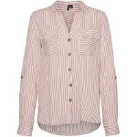 Vero Moda Blus 'VMBumpy' gammalrosa / vit
