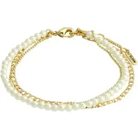 Pilgrim Armband 'Baker' guld / pärlvit