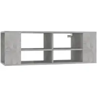 vidaXL Väggmonterad tv-bänk betonggrå 102x35x35 cm konstruerat trä