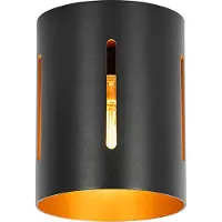 QAZQA Design taklampa svart med guldinsida - Yana