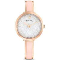 Swarovski Classic Swan Klocka Kvartsverk Rostfritt Stålarmband Vit Urtavla Damklockor Silver 5642221 Pink Strap white