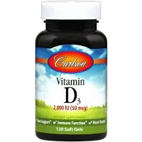 Carlson Labs , Vitamin D3, 50 mcg (2 000 IU), 120 Soft Gel