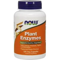 Now , Plant Enzymer, 120 Veg kapslar