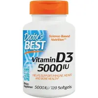 Doctors Best , Vitamin D3, 125 mcg (5 000 IU), 720 Softgels