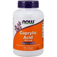 Now , Kaprylsyra, 600 mg, 100 Mjuka Gelé