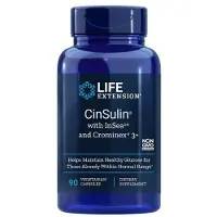 Life Extension Innehåller Cinsulin, Insea2 och Crominex 3+, 90 vegetabiliska kapslar