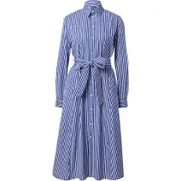 Ralph Lauren för kvinnor. 211891430001 Blå skjortklänning (40), Casual, Bomull, Lång ärm