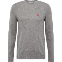 Levi's för män. A4320-0000 Original Housemark grå tröja (L), Casual, Ull, Lång ärm