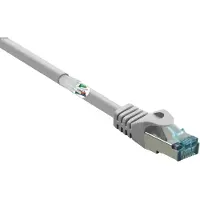 Renkforce RF-5043948 RJ45 Nätverkkabel, Patchkabel CAT 6A S/FTP 10.00 m Grå Flamskyddsmedel 1 st