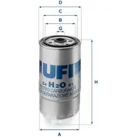 Ufi Bränslefilter 24.H2O.01