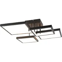 QAZQA Taklampa svart inkl LED 3-stegs dimbar 4-ljus - Lejo