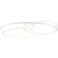QAZQA Taklampa vit 78 cm inkl LED 3-stegs dimbar - Rowin